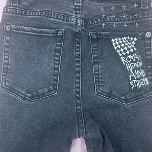 Ksubi Black Skinny Jeans with Graphic Detail